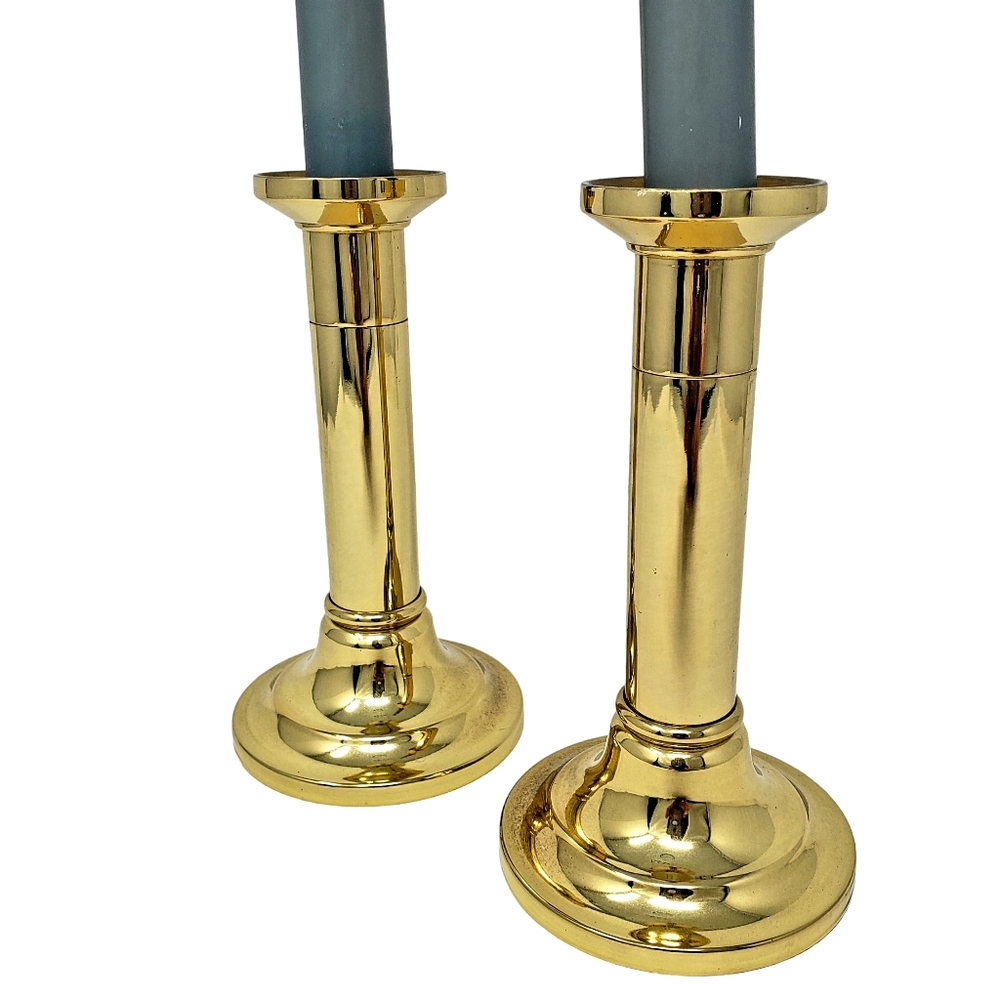 Baldwin Brass Candlestick Pair American Museum Collection for Tapers